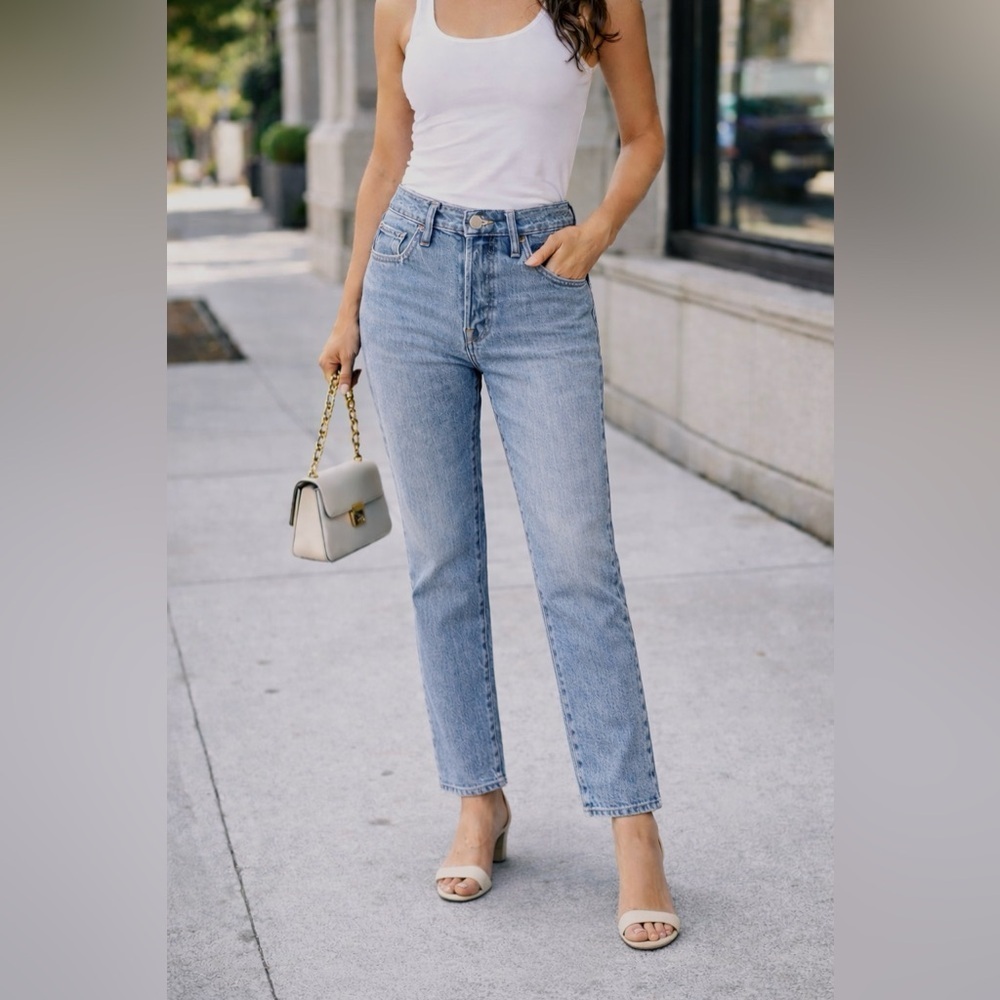 Levi’s High-Rise Straight Leg Jeans | Light Blue Wash | Classic Denim